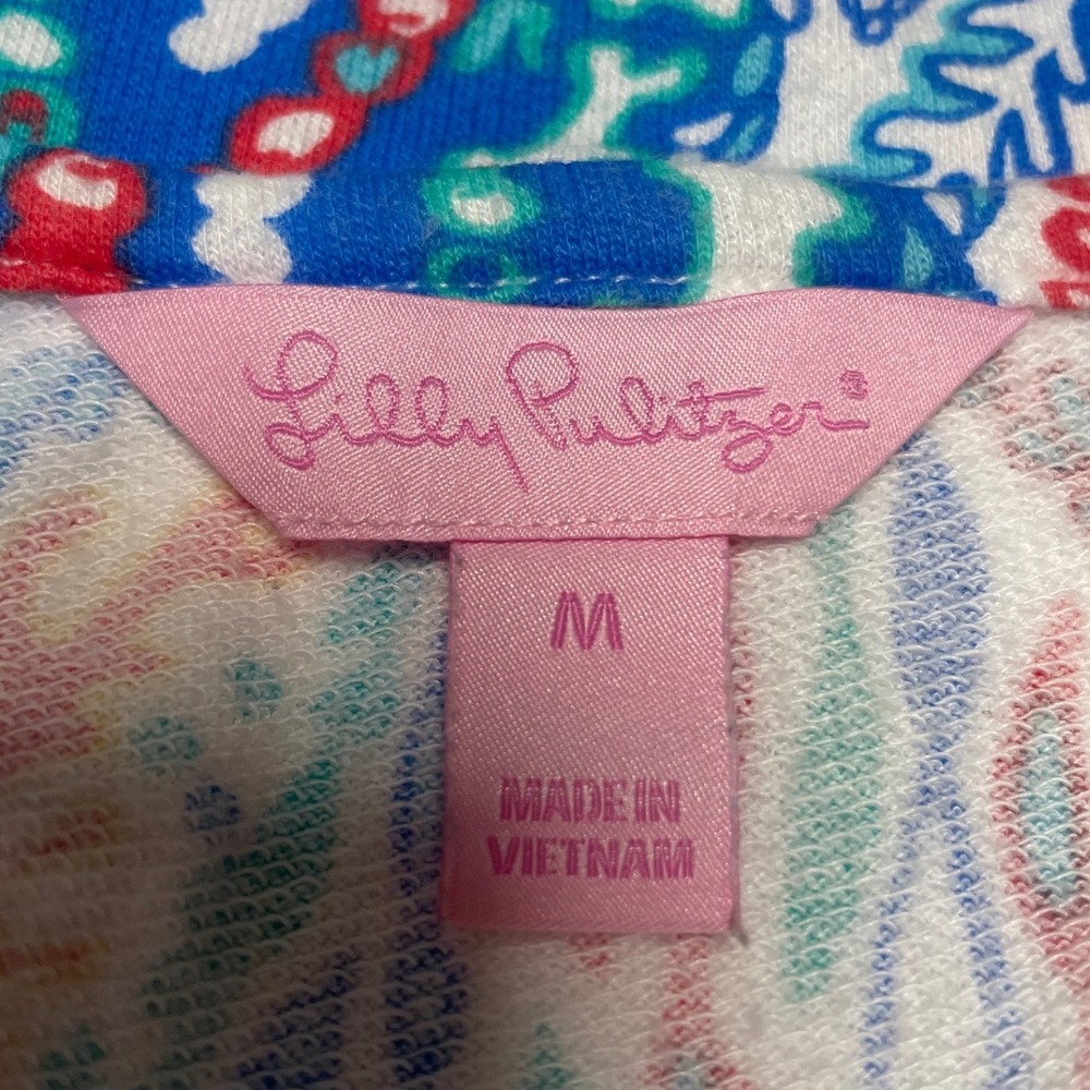 Lilly Pulitzer Odette Let Minnow V Neck Knit Top Women's M - Picture 2 of 9